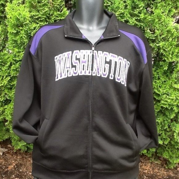 Men's University of Washington, UW, Black Jacket - Picture 1 of 7